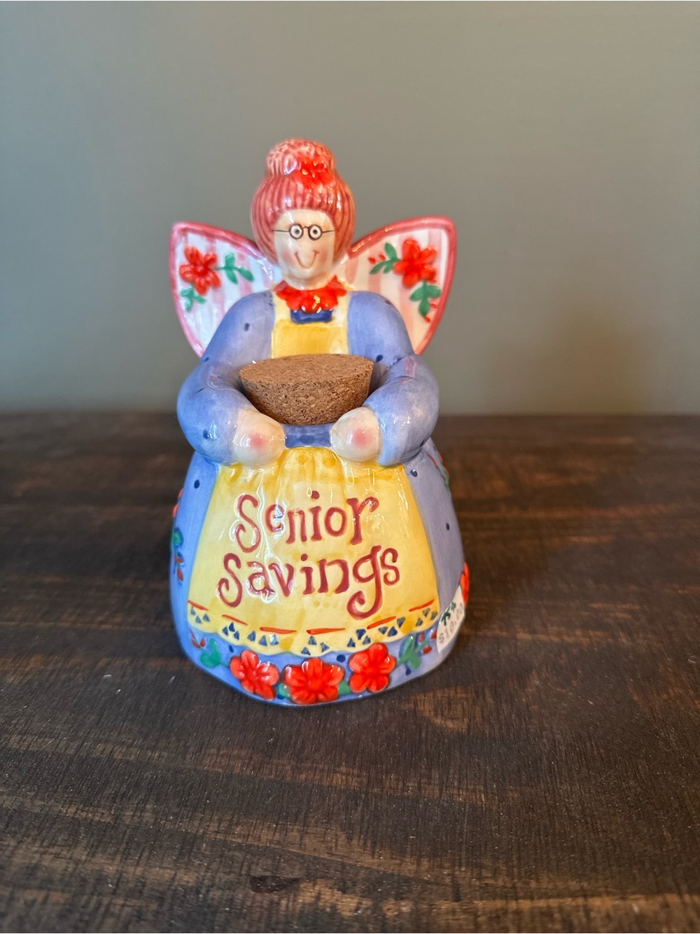 Debra Jordan Bryan “Senior Savings” Ceramic Angel Coin Bank